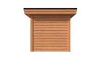 Tuinhuis met veranda plat dak 250 x 250 + 550cm Tuinhuis met veranda plat dak 250 x 250 + 550cm