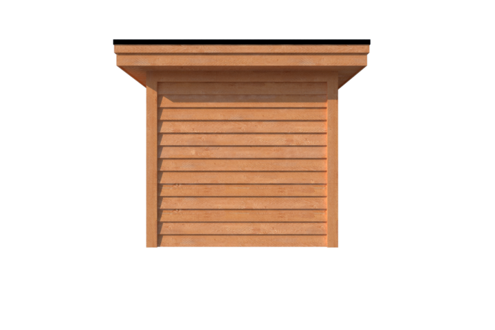 Tuinhuis met veranda plat dak 250 x 250 + 550cm Tuinhuis met veranda plat dak 250 x 250 + 550cm