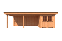 Tuinhuis met veranda plat dak 250 x 250 + 550cm Tuinhuis met veranda plat dak 250 x 250 + 550cm
