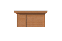 Tuinhuis met veranda plat dak 150 x 300 + 300cm Tuinhuis met veranda plat dak 150 x 300 + 300cm