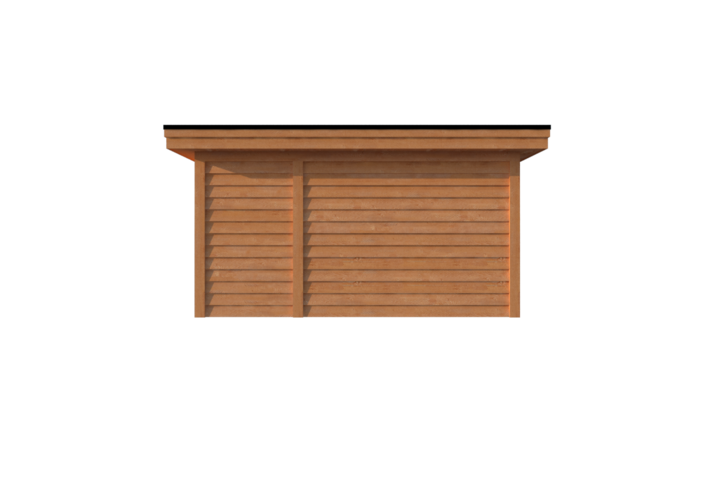 Tuinhuis met veranda plat dak 150 x 300 + 300cm Tuinhuis met veranda plat dak 150 x 300 + 300cm