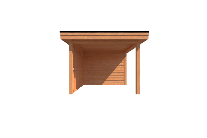 Tuinhuis met veranda plat dak 150 x 300 + 300cm Tuinhuis met veranda plat dak 150 x 300 + 300cm