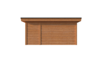 Tuinhuis met veranda plat dak 150 x 300 + 350cm Tuinhuis met veranda plat dak 150 x 300 + 350cm