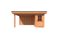 Tuinhuis met veranda plat dak 150 x 300 + 350cm Tuinhuis met veranda plat dak 150 x 300 + 350cm