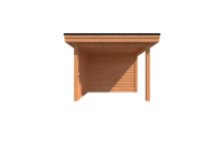 Tuinhuis met veranda plat dak 200 x 300 + 250cm