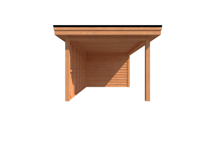 Tuinhuis met veranda plat dak 200 x 300 + 400cm Tuinhuis met veranda plat dak 200 x 300 + 400cm