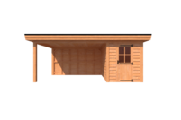 Tuinhuis met veranda plat dak 200 x 300 + 400cm Tuinhuis met veranda plat dak 200 x 300 + 400cm