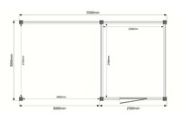 Tuinhuis met veranda plat dak 250 x 300 + 300cm Tuinhuis met veranda plat dak 250 x 300 + 300cm