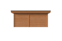 Tuinhuis met veranda plat dak 250 x 300 + 300cm Tuinhuis met veranda plat dak 250 x 300 + 300cm