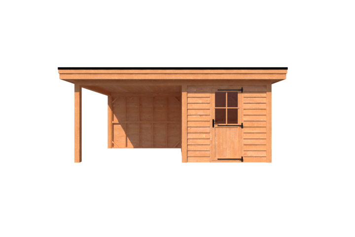 Tuinhuis met veranda plat dak 250 x 300 + 300cm Tuinhuis met veranda plat dak 250 x 300 + 300cm