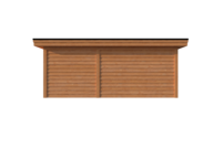 Tuinhuis met veranda plat dak 250 x 300 + 350cm Tuinhuis met veranda plat dak 250 x 300 + 350cm