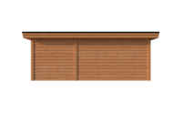 Tuinhuis met veranda plat dak 250 x 300 + 400cm Tuinhuis met veranda plat dak 250 x 300 + 400cm