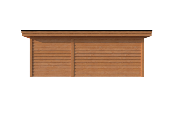 Tuinhuis met veranda plat dak 250 x 300 + 400cm Tuinhuis met veranda plat dak 250 x 300 + 400cm