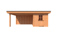 Tuinhuis met veranda plat dak 250 x 300 + 400cm Tuinhuis met veranda plat dak 250 x 300 + 400cm