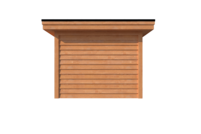 Tuinhuis met veranda plat dak 250 x 300 + 500cm Tuinhuis met veranda plat dak 250 x 300 + 500cm