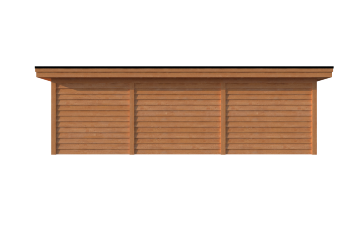 Tuinhuis met veranda plat dak 250 x 300 + 550cm Tuinhuis met veranda plat dak 250 x 300 + 550cm