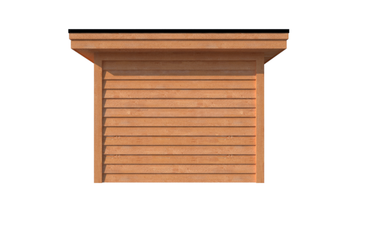 Tuinhuis met veranda plat dak 250 x 300 + 550cm Tuinhuis met veranda plat dak 250 x 300 + 550cm