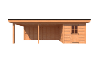 Tuinhuis met veranda plat dak 250 x 300 + 550cm Tuinhuis met veranda plat dak 250 x 300 + 550cm