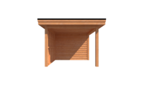 Tuinhuis met veranda plat dak 300 x 300 + 250cm