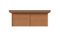 Tuinhuis met veranda plat dak 300 x 300 + 300cm Tuinhuis met veranda plat dak 300 x 300 + 300cm