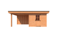 Tuinhuis met veranda plat dak 300 x 300 + 300cm Tuinhuis met veranda plat dak 300 x 300 + 300cm