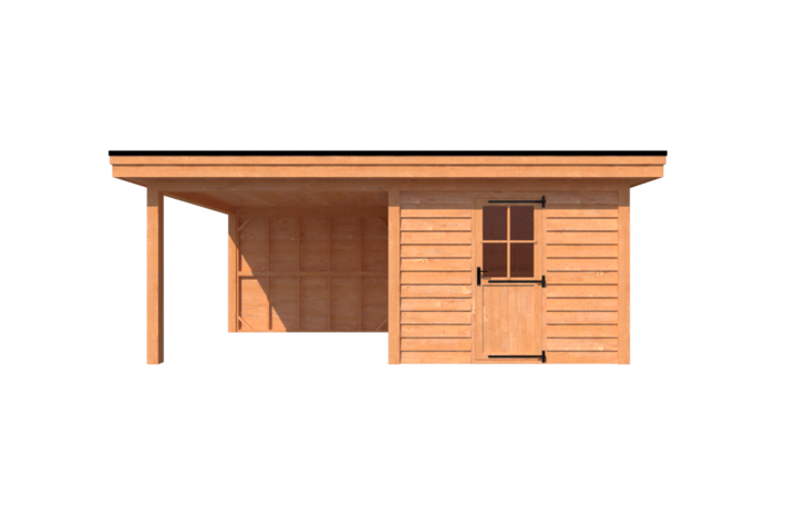 Tuinhuis met veranda plat dak 300 x 300 + 300cm Tuinhuis met veranda plat dak 300 x 300 + 300cm