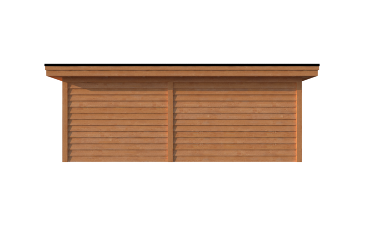 Tuinhuis met veranda plat dak 300 x 300 + 350cm Tuinhuis met veranda plat dak 300 x 300 + 350cm