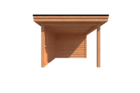 Tuinhuis met veranda plat dak 300 x 300 + 350cm Tuinhuis met veranda plat dak 300 x 300 + 350cm