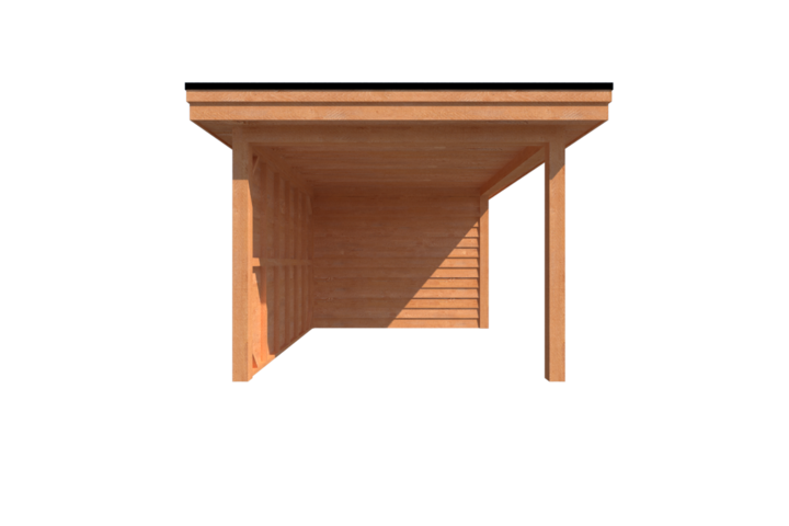 Tuinhuis met veranda plat dak 300 x 300 + 350cm Tuinhuis met veranda plat dak 300 x 300 + 350cm