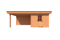 Tuinhuis met veranda plat dak 300 x 300 + 350cm Tuinhuis met veranda plat dak 300 x 300 + 350cm