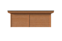 Tuinhuis met veranda plat dak 300 x 300 + 350cm Tuinhuis met veranda plat dak 300 x 300 + 350cm