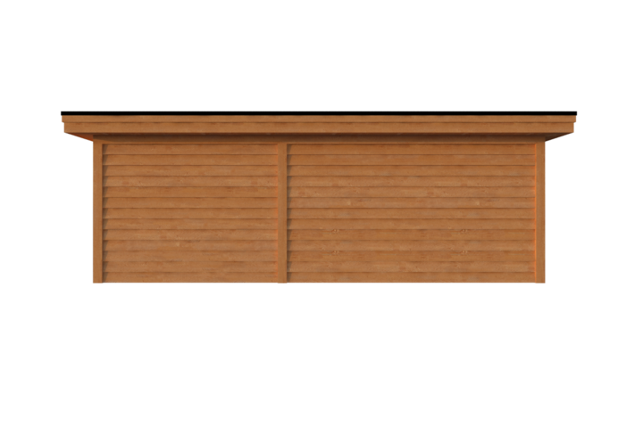 Tuinhuis met veranda plat dak 300 x 300 + 400cm Tuinhuis met veranda plat dak 300 x 300 + 400cm