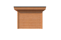 Tuinhuis met veranda plat dak 300 x 300 + 400cm Tuinhuis met veranda plat dak 300 x 300 + 400cm