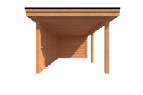 Tuinhuis met veranda plat dak 300 x 300 + 500cm Tuinhuis met veranda plat dak 300 x 300 + 500cm