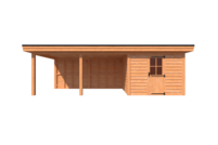 Tuinhuis met veranda plat dak 300 x 300 + 500cm Tuinhuis met veranda plat dak 300 x 300 + 500cm