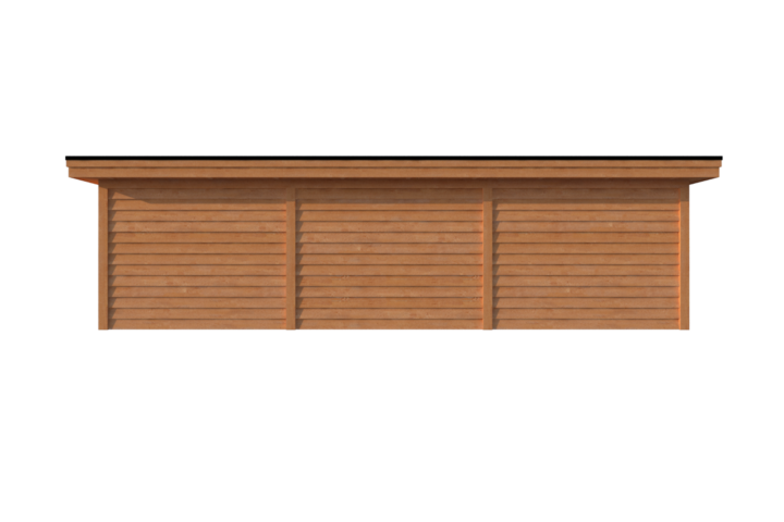 Tuinhuis met veranda plat dak 300 x 300 + 600cm Tuinhuis met veranda plat dak 300 x 300 + 600cm