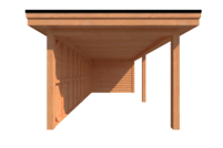 Tuinhuis met veranda plat dak 300 x 300 + 600cm Tuinhuis met veranda plat dak 300 x 300 + 600cm