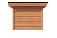 Tuinhuis met veranda plat dak 300 x 300 + 600cm Tuinhuis met veranda plat dak 300 x 300 + 600cm