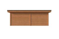 Tuinhuis met veranda plat dak 350 x 300 + 300cm Tuinhuis met veranda plat dak 350 x 300 + 300cm