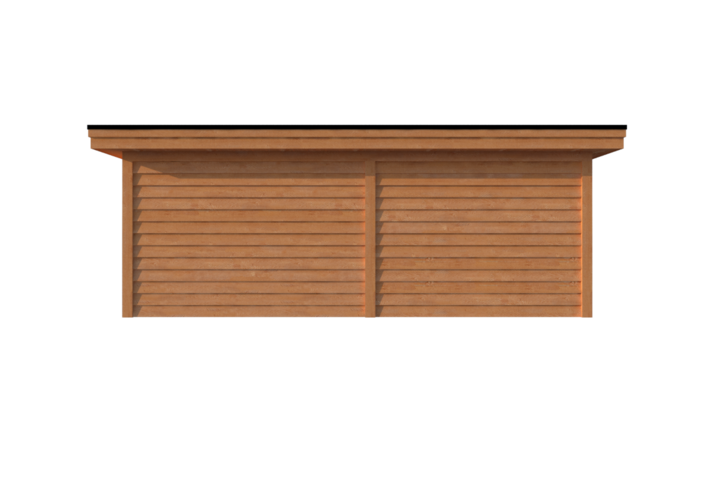 Tuinhuis met veranda plat dak 350 x 300 + 300cm Tuinhuis met veranda plat dak 350 x 300 + 300cm