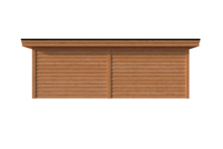 Tuinhuis met veranda plat dak 350 x 300 + 350cm Tuinhuis met veranda plat dak 350 x 300 + 350cm