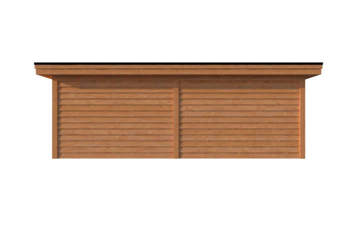 Tuinhuis met veranda plat dak 350 x 300 + 350cm Tuinhuis met veranda plat dak 350 x 300 + 350cm