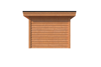 Tuinhuis met veranda plat dak 350 x 300 + 350cm Tuinhuis met veranda plat dak 350 x 300 + 350cm