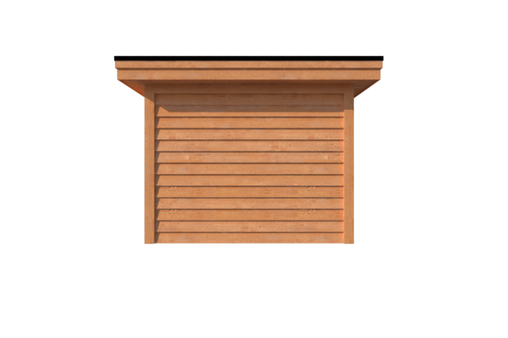 Tuinhuis met veranda plat dak 350 x 300 + 350cm Tuinhuis met veranda plat dak 350 x 300 + 350cm