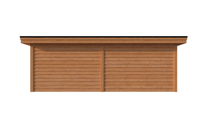 Tuinhuis met veranda plat dak 350 x 300 + 350cm Tuinhuis met veranda plat dak 350 x 300 + 350cm