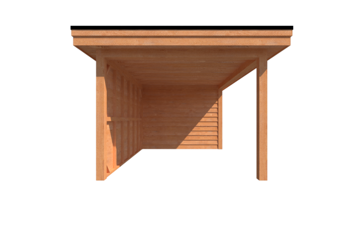 Tuinhuis met veranda plat dak 350 x 300 + 400cm Tuinhuis met veranda plat dak 350 x 300 + 400cm