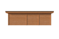 Tuinhuis met veranda plat dak 350 x 300 + 450cm