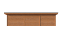 Tuinhuis met veranda plat dak 350 x 300 + 600cm Tuinhuis met veranda plat dak 350 x 300 + 600cm