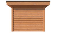 Tuinhuis met veranda plat dak 350 x 300 + 600cm Tuinhuis met veranda plat dak 350 x 300 + 600cm