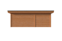 Tuinhuis met veranda plat dak 400 x 300 + 250cm